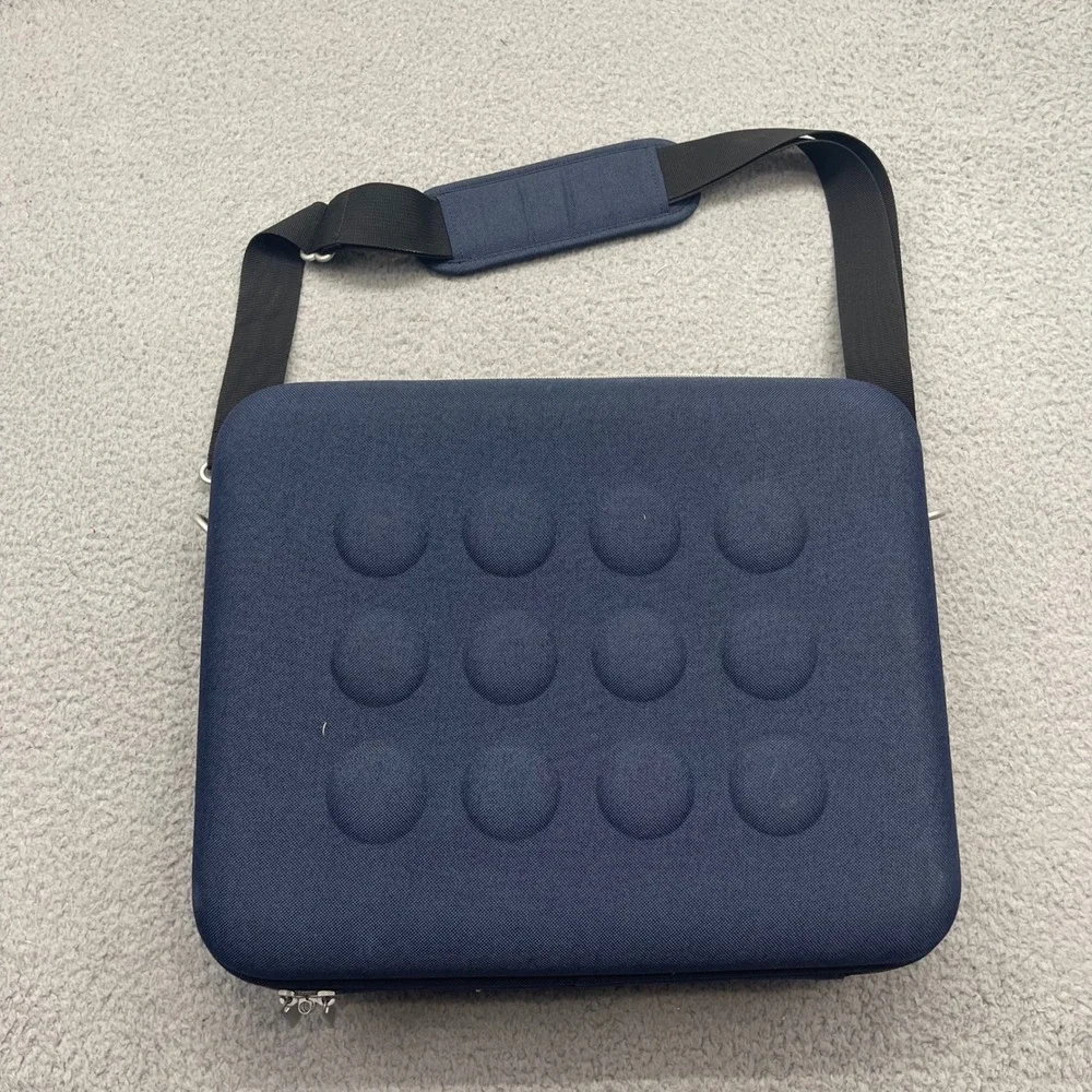 IKEA 702.100.52 Family UPPTÄCKA Briefcase navy blue hard-molded style laptop bag